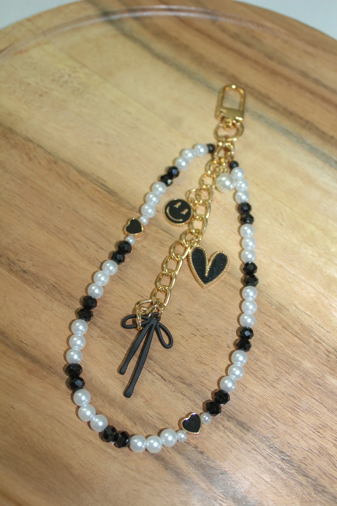 Pear and Black Themed Bag Charm/Keychain