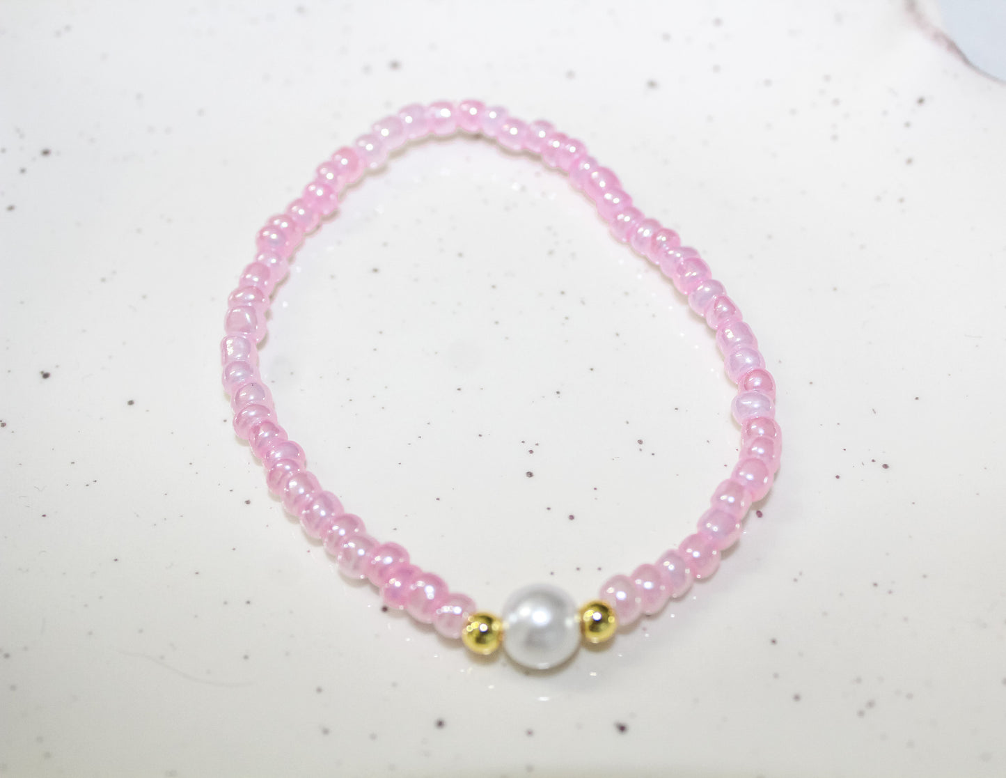 Pink Shimmer Pearl Bracelet