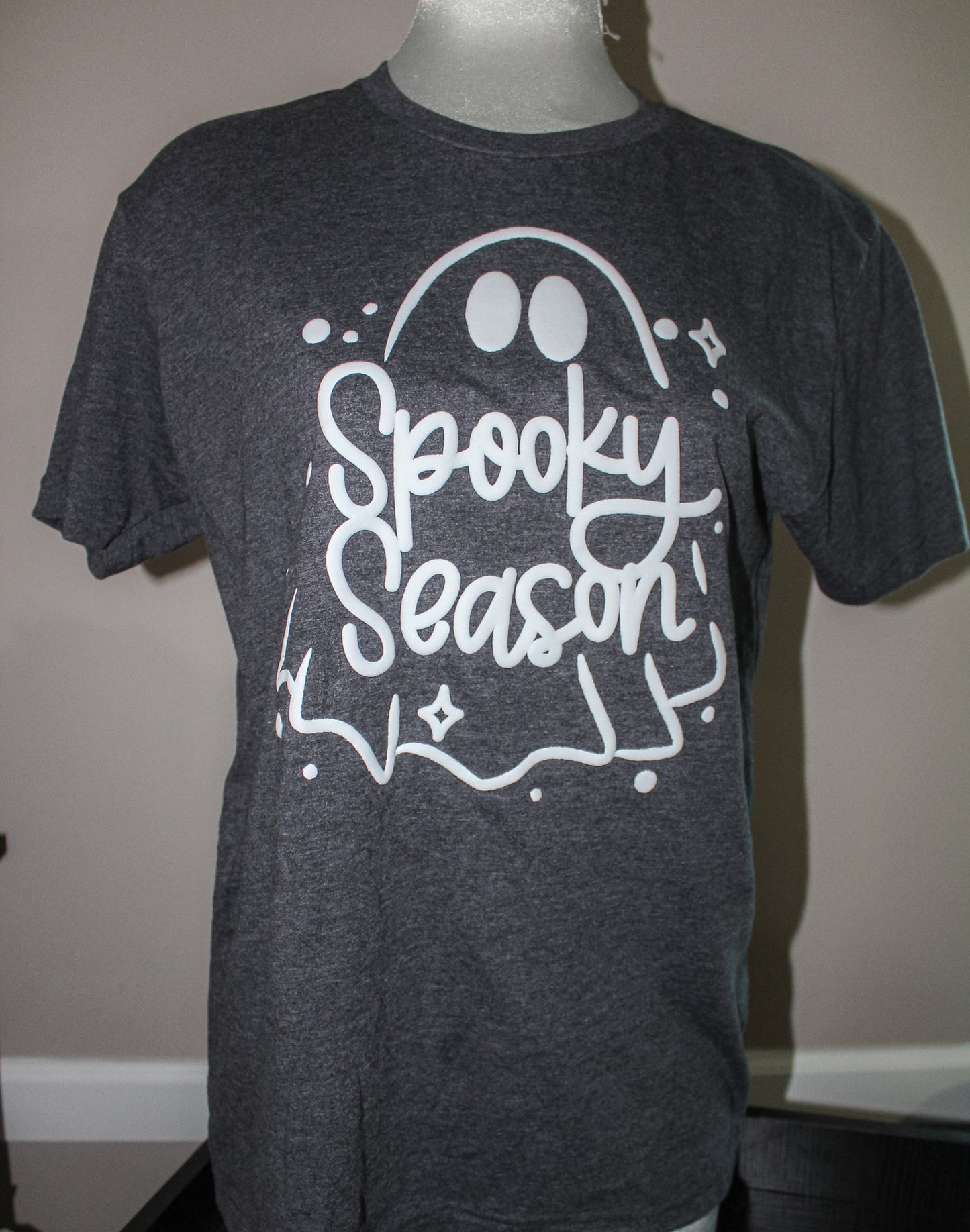 Charcoal "Spooky Season" Graphic Tee - Casual Halloween T-Shirt (S-3X)