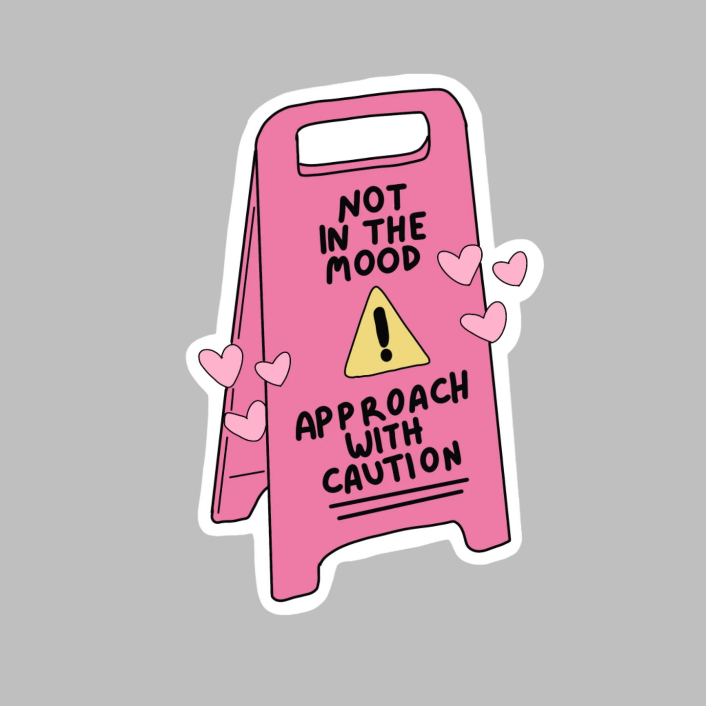Approach with Caution Sticker