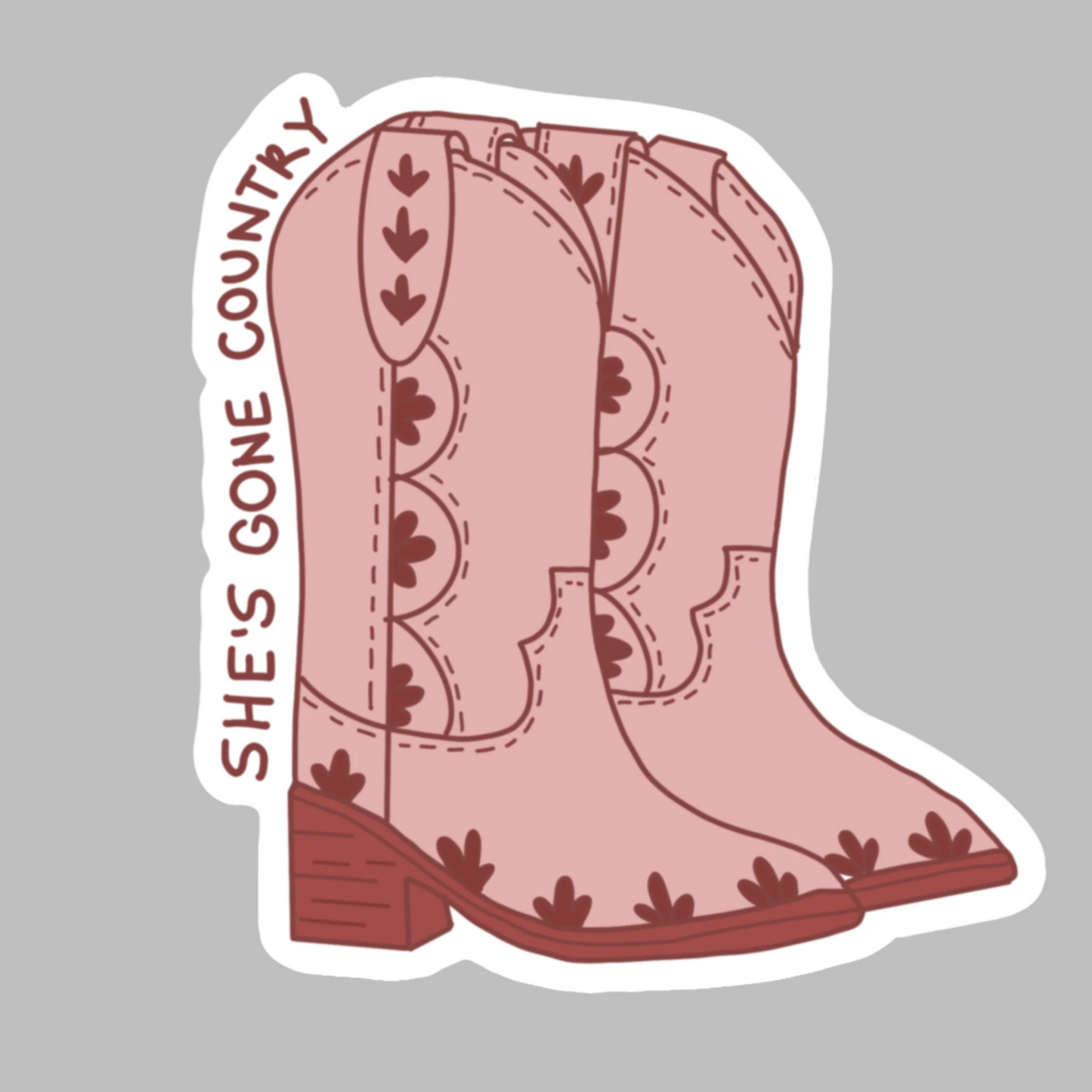 She's Gone Country Sticker
