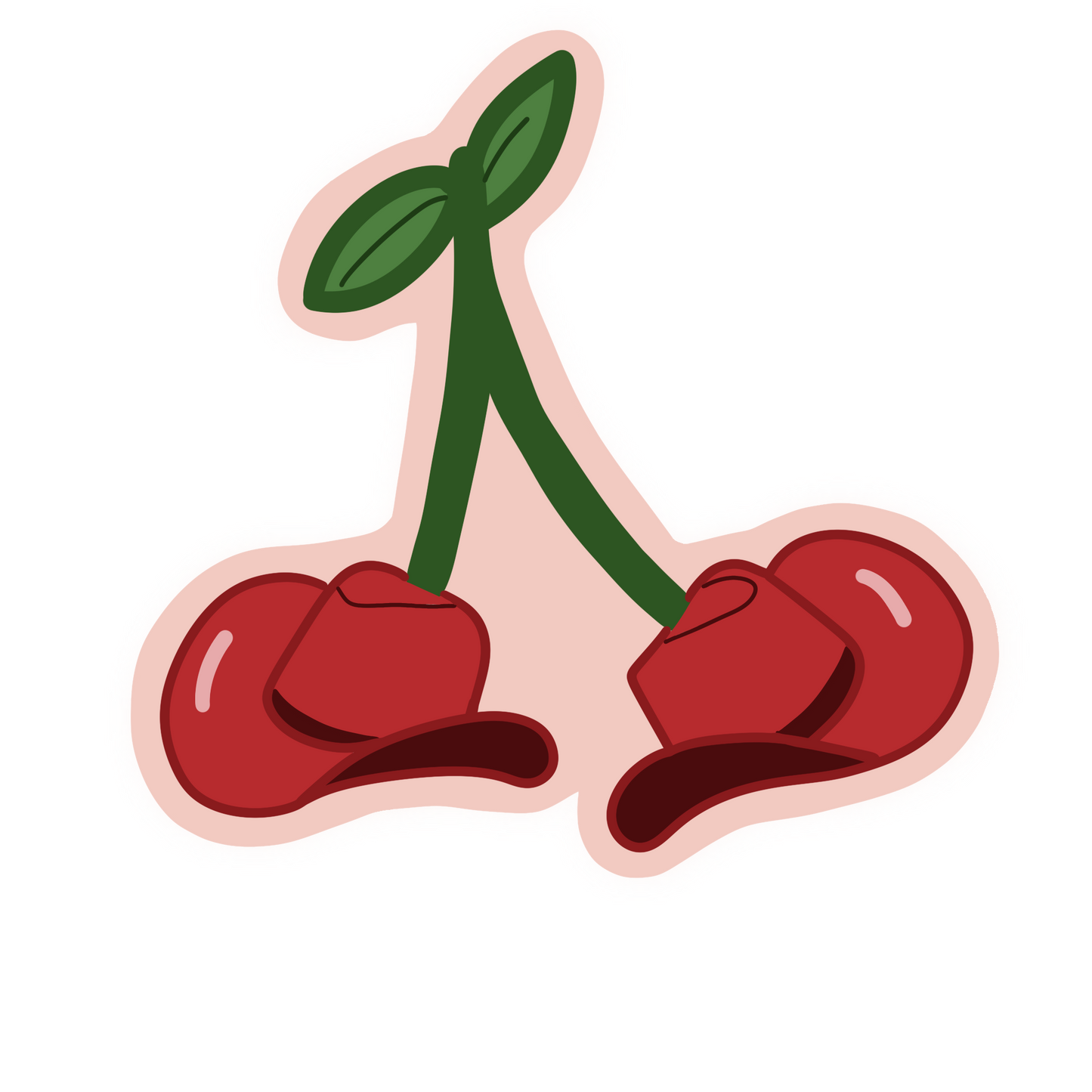 Cowboy Hat Cherries Sticker