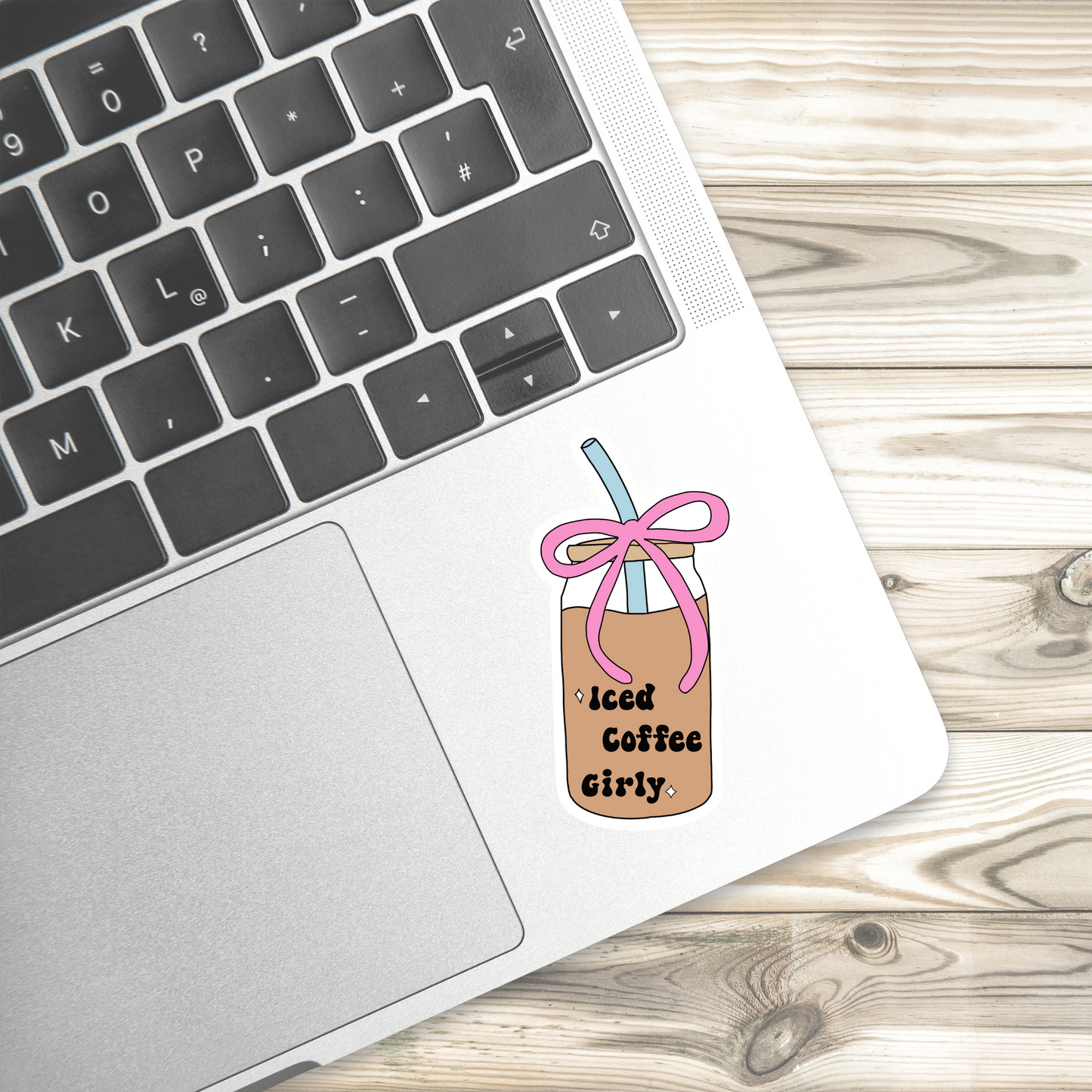 Iced Coffee Girly Sticker