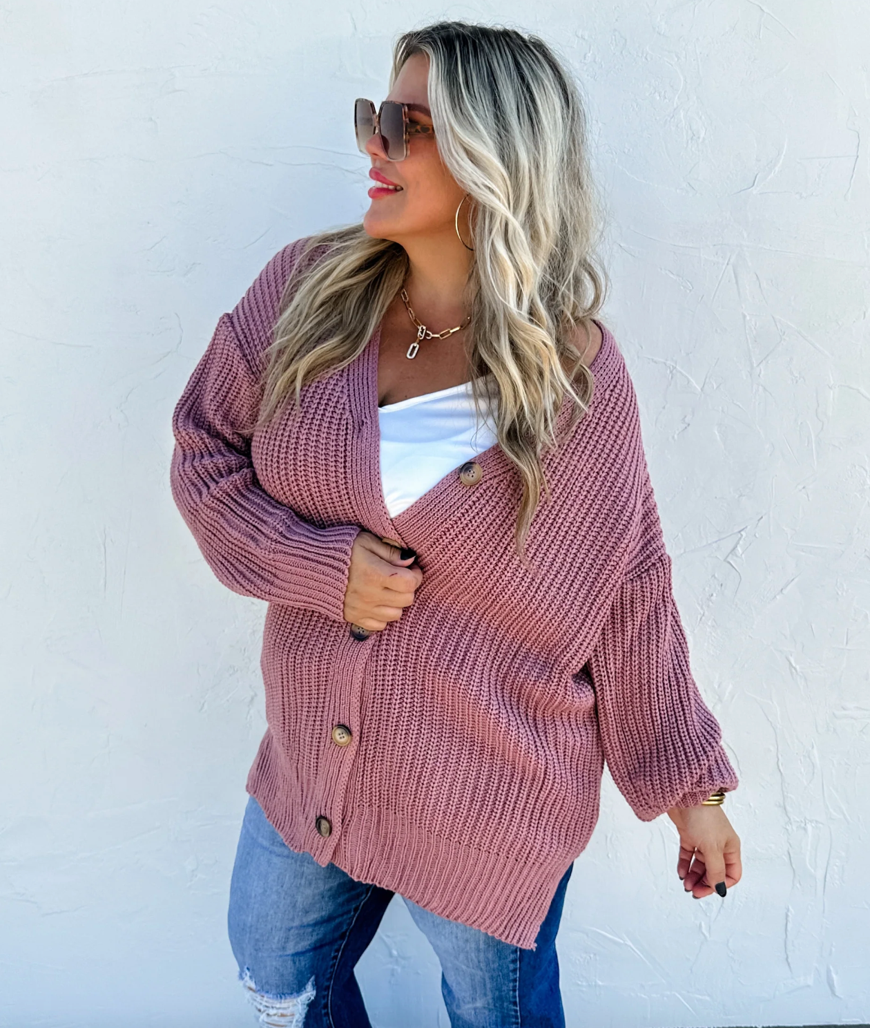 Mauve cardigan hot sale