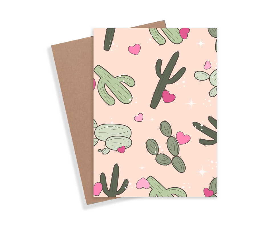 Cactus Hearts Card