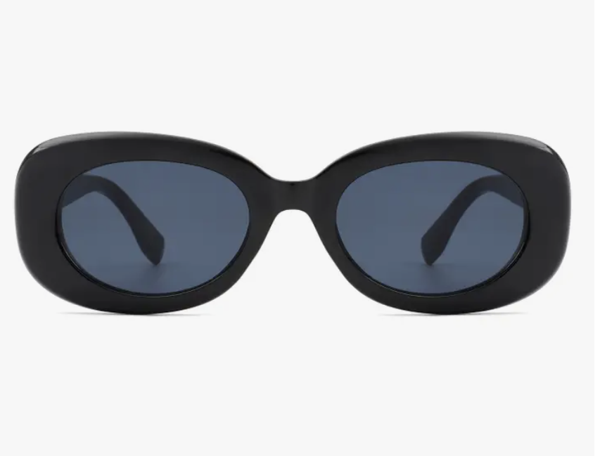 Oval Retro 90s Round Narrow Sunglasses