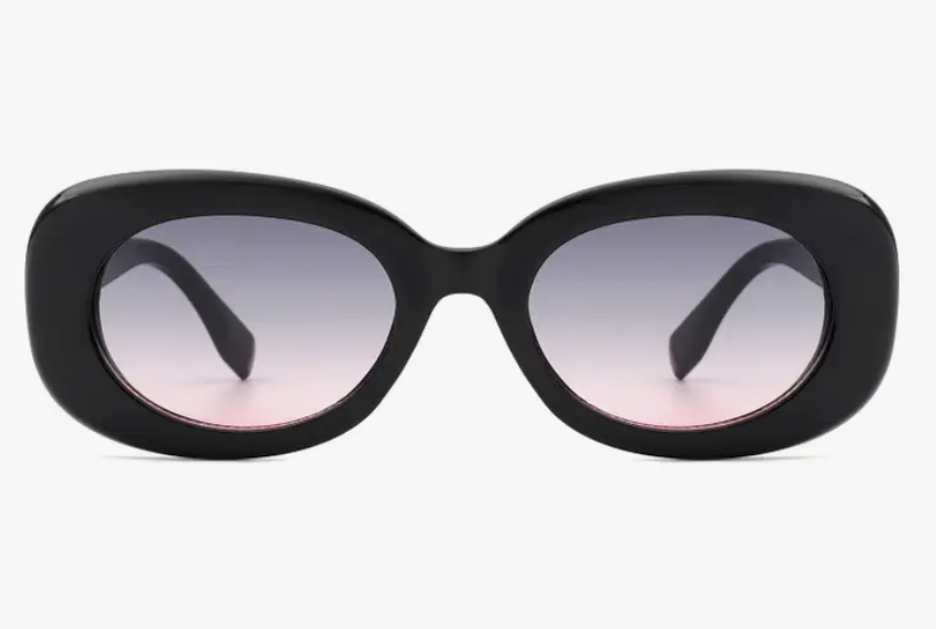 Oval Retro 90s Round Narrow Sunglasses