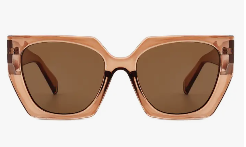 Oversize Square Tinted Cat Eye Sunglasses
