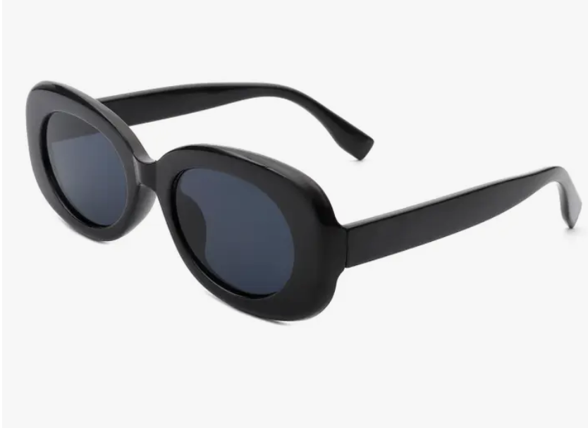 Oval Retro 90s Round Narrow Sunglasses