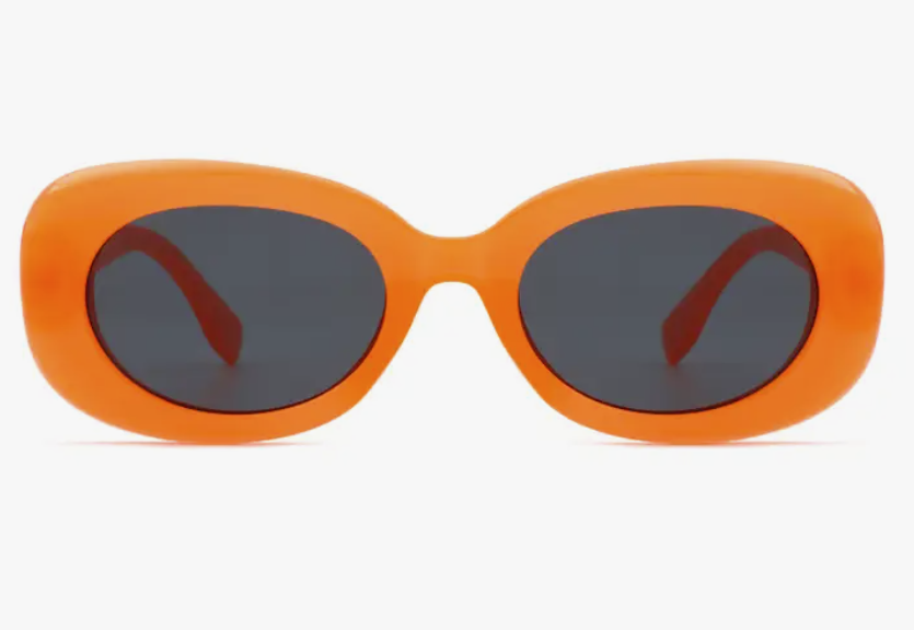 Oval Retro 90s Round Narrow Sunglasses