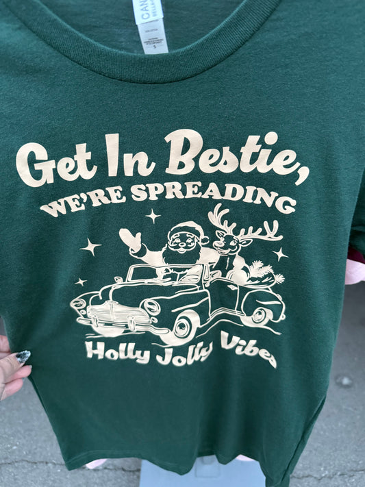 Get In Bestie Christmas Tee
