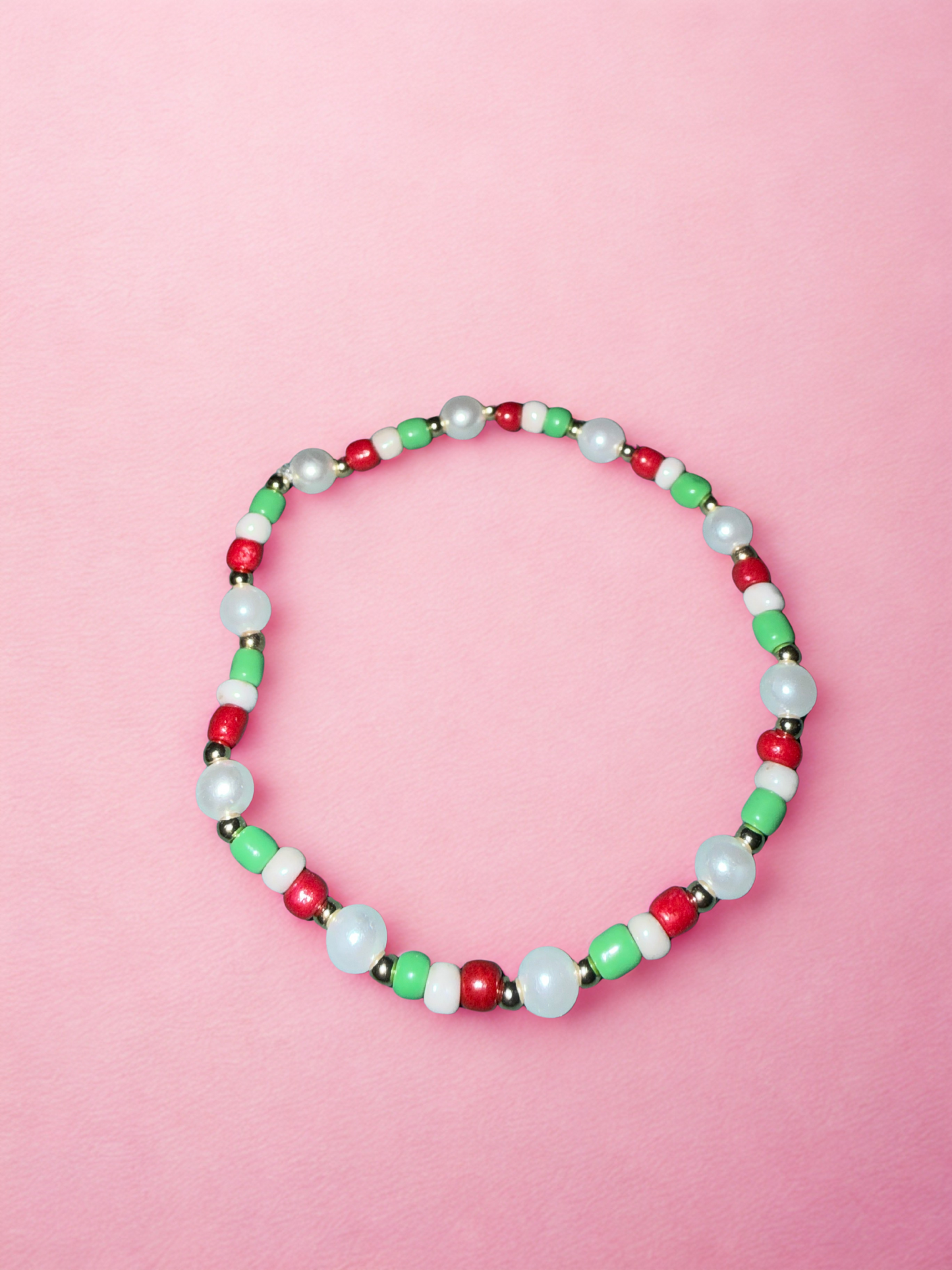 Pearl Red & Green Bracelet
