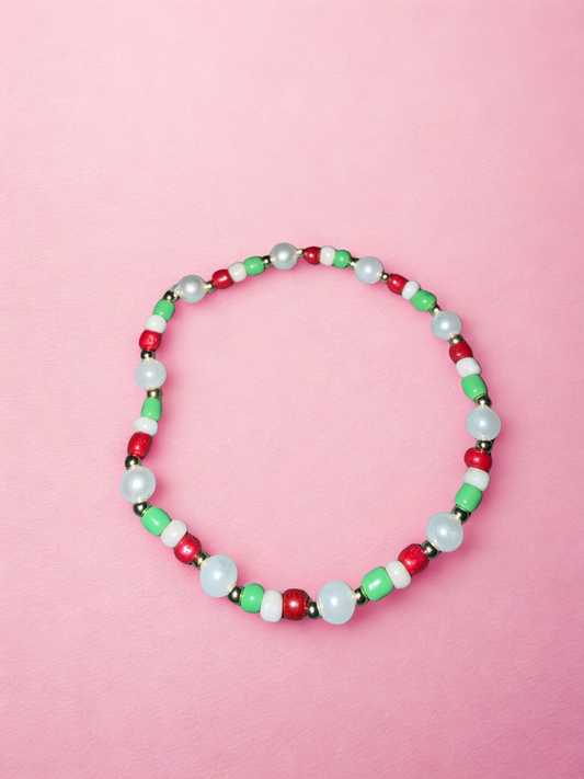Pearl Red & Green Bracelet