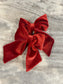 Red Velvet Hair Bow Clip