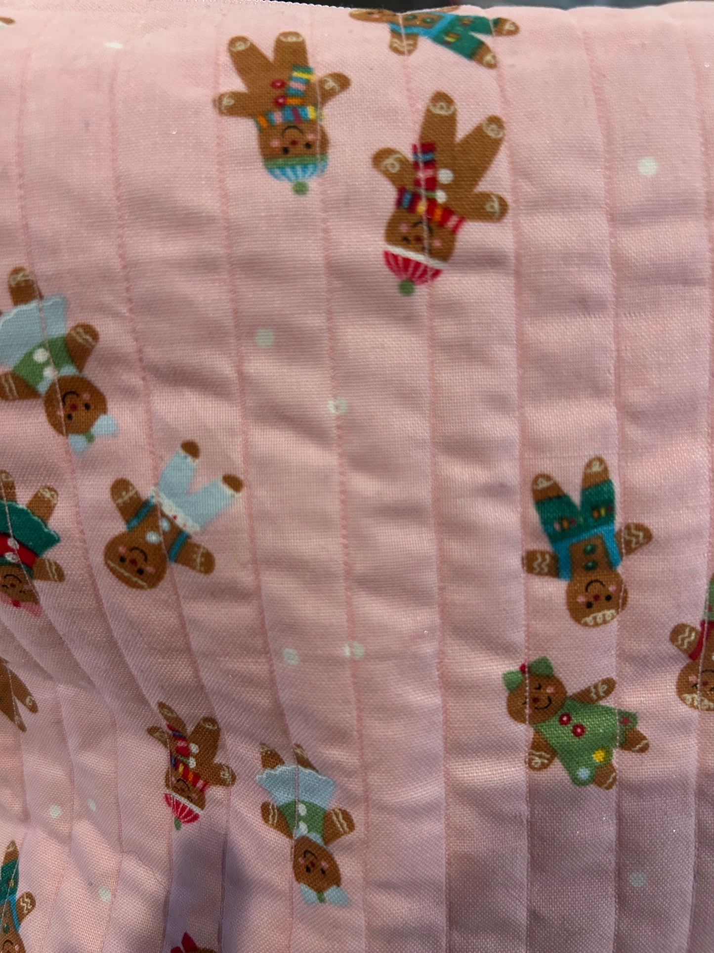 Gingerbread Large Quilted Zipper Bag