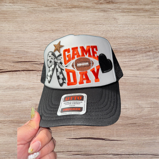 Game Day Trucker Hat in Black
