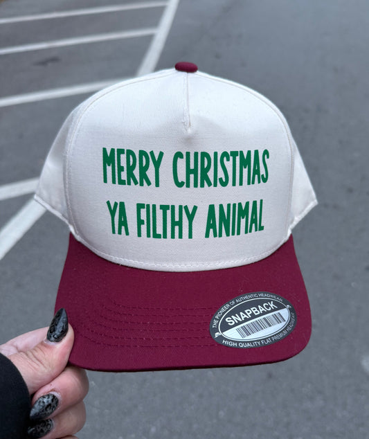 Merry Christmas Ya Filthy Animal Trucker Hat