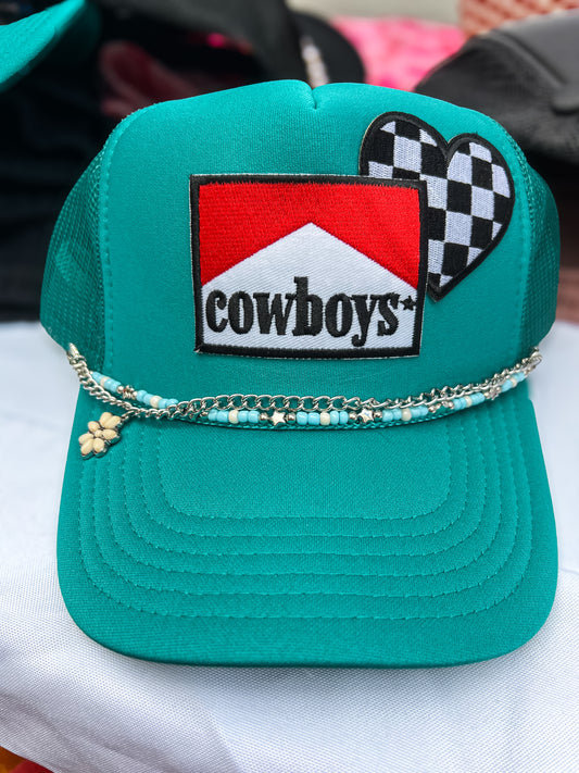 Cowboys Trucker Hat in Jade