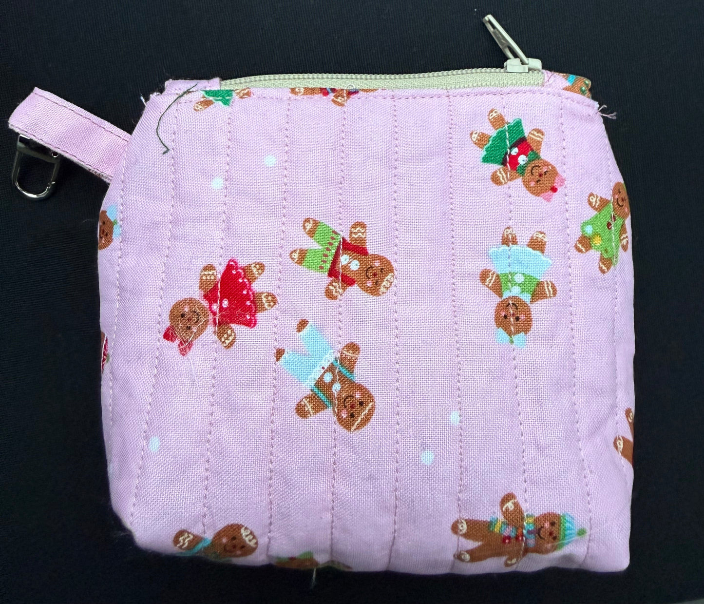 Keychain Wristlet Gingerbread Print