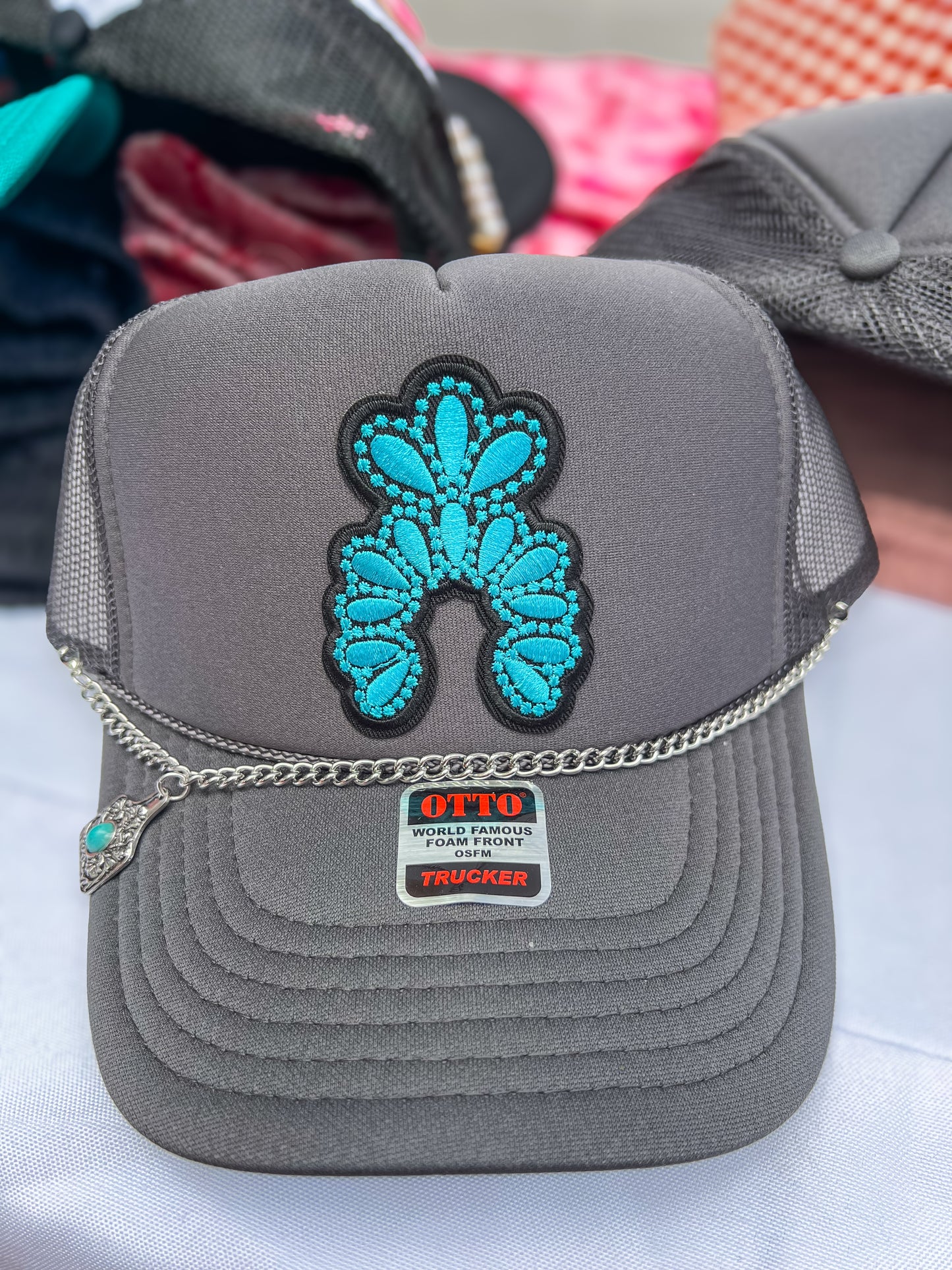 Western Trucker Hat in Gray