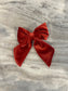 Red Velvet Hair Bow Clip