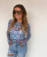 Bloom and Blue Mesh Top