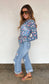 Bloom and Blue Mesh Top