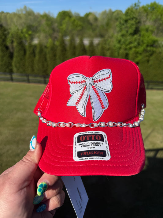 Baseball Bow Trucker Hat