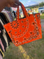 Bengals Bandana Mini Tote Bag | Orange Bandana and Bengals Printed Tote Bag