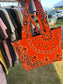 Bengals Bandana Mini Tote Bag | Orange Bandana and Bengals Printed Tote Bag