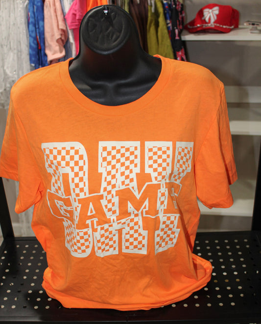 Game Day Graphic T-Shirt in Orange