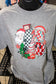 Christmas Santa Collage Graphic Tee in Gray