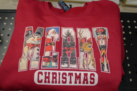 Vintage Merry Christmas Sweatshirt