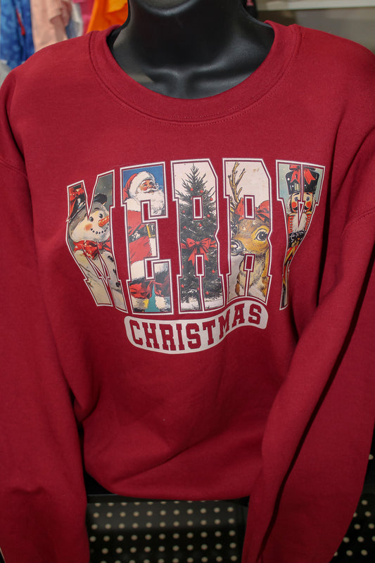 Vintage Merry Christmas Sweatshirt