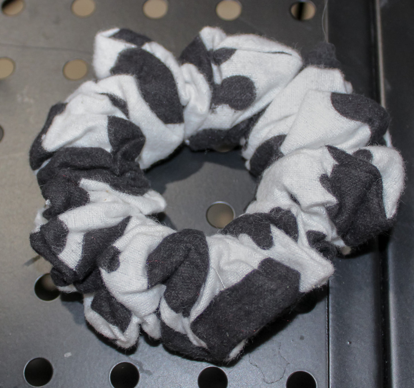 Cow Print Hair Scrunchie