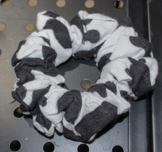 Cow Print Hair Scrunchie