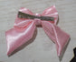 Pink Satin Hair Bow Clip