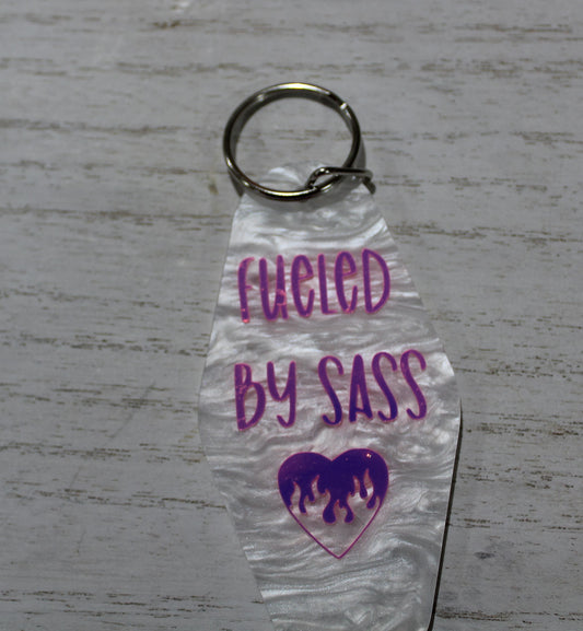Fueled By Sass Keychain