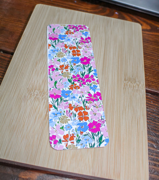 Pop Of Pink Floral Paper Bookmark