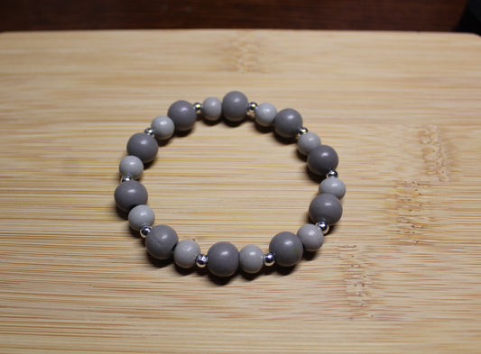 Gray Beaded Bracelet