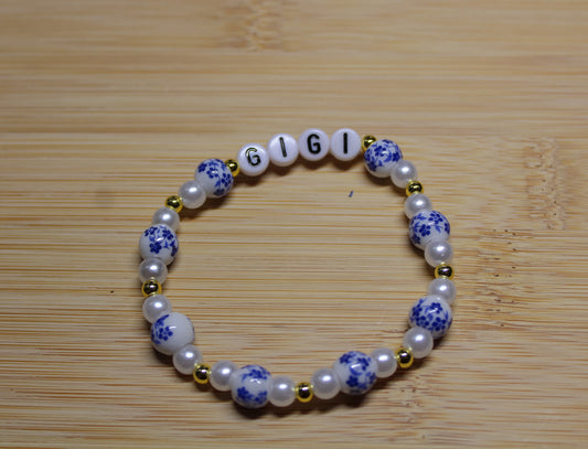 Gigi Blue Floral Bracelet