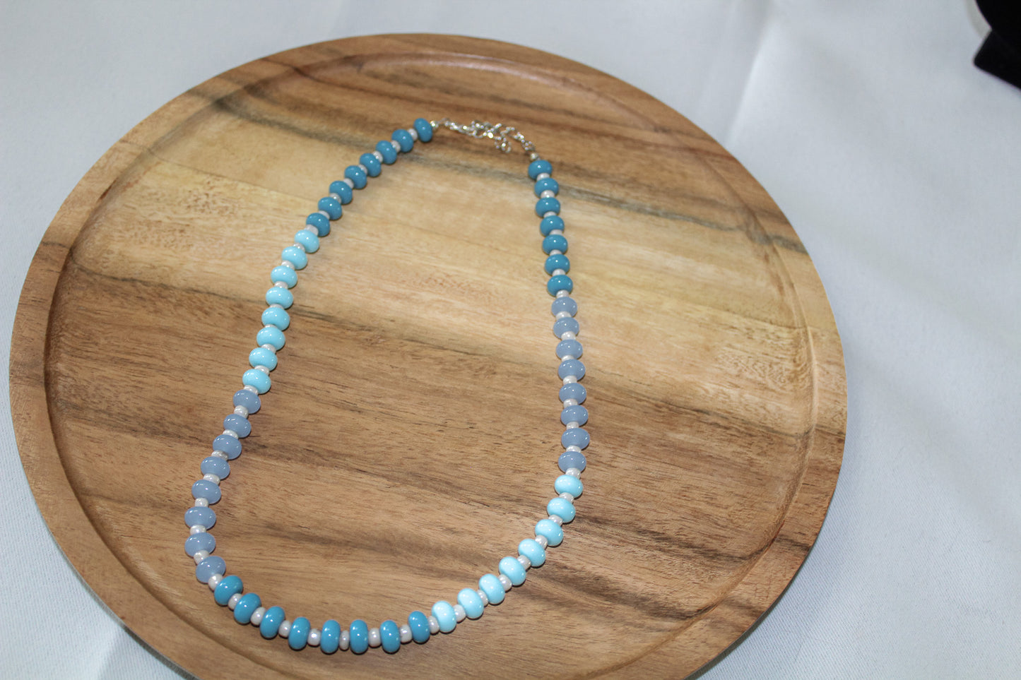 Blue Ombre Beaded Necklace