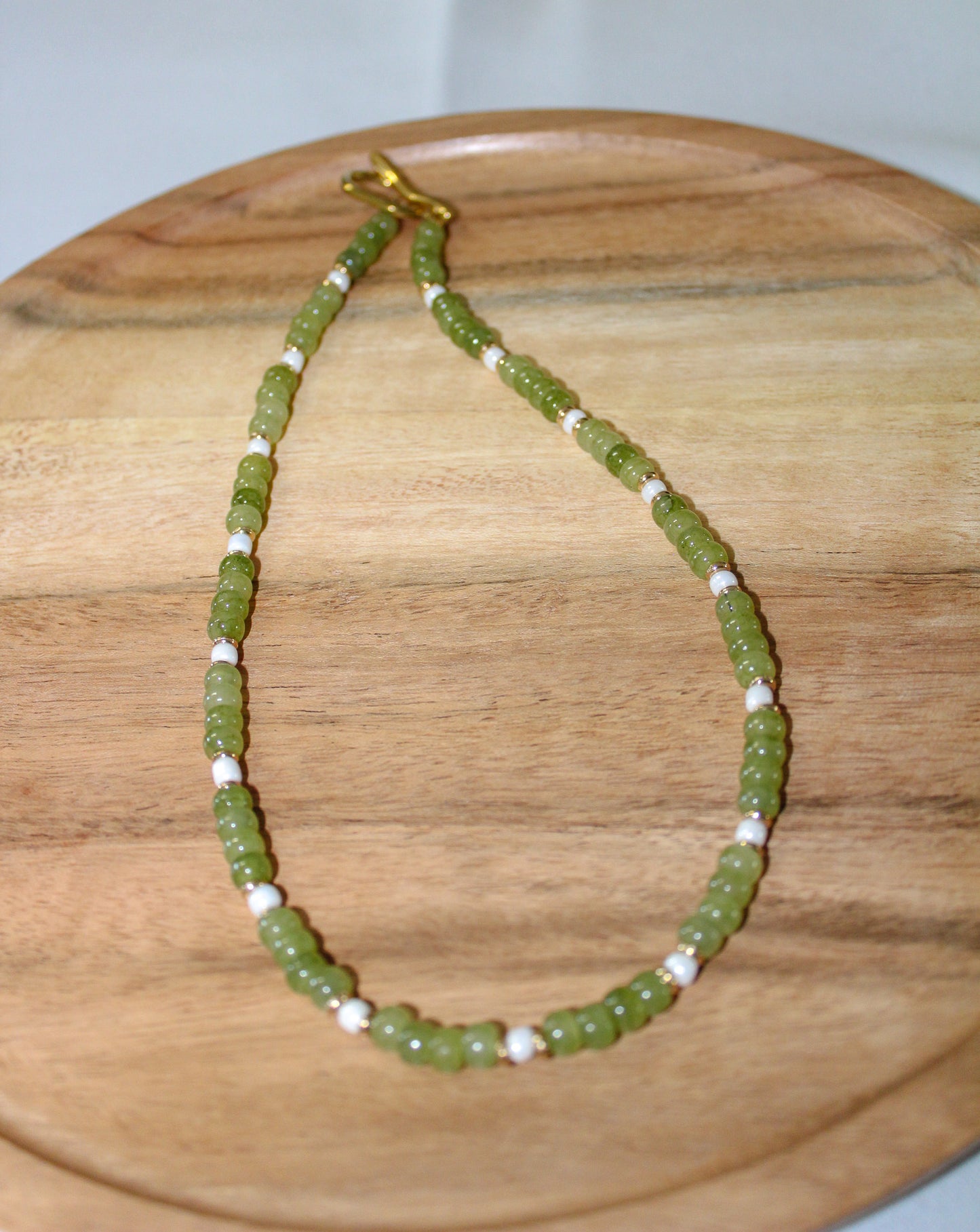 Green Fields Beaded Necklace