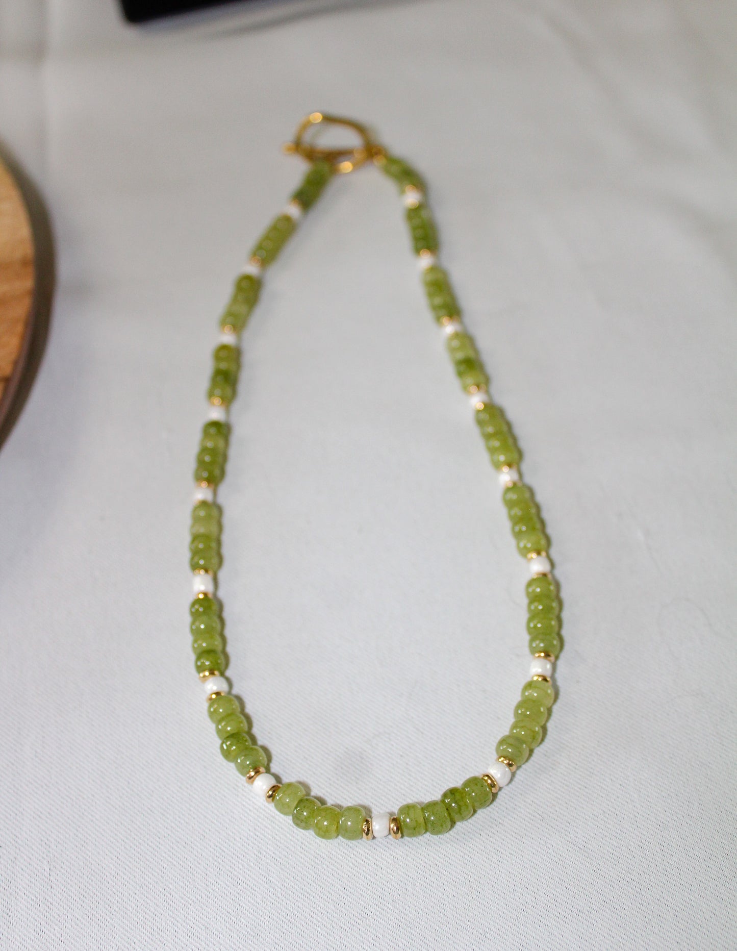 Green Fields Beaded Necklace