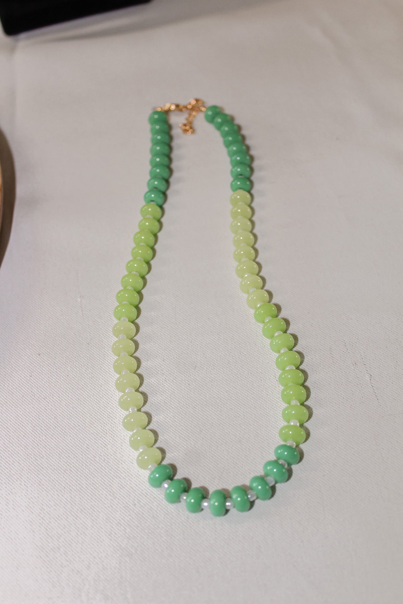 Green Ombre Beaded Necklace