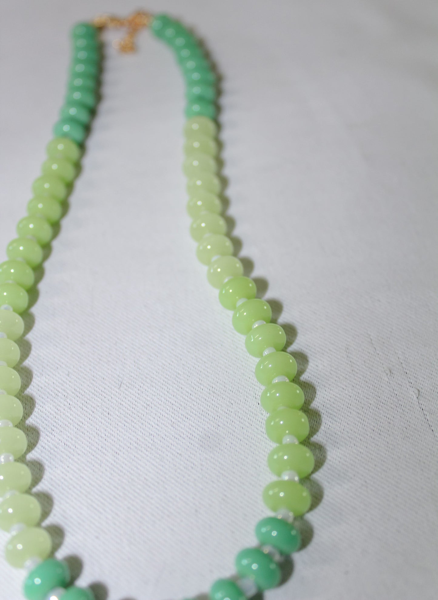 Green Ombre Beaded Necklace