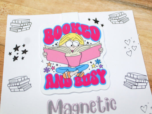 Booked & Busy Magnetic Bookmark