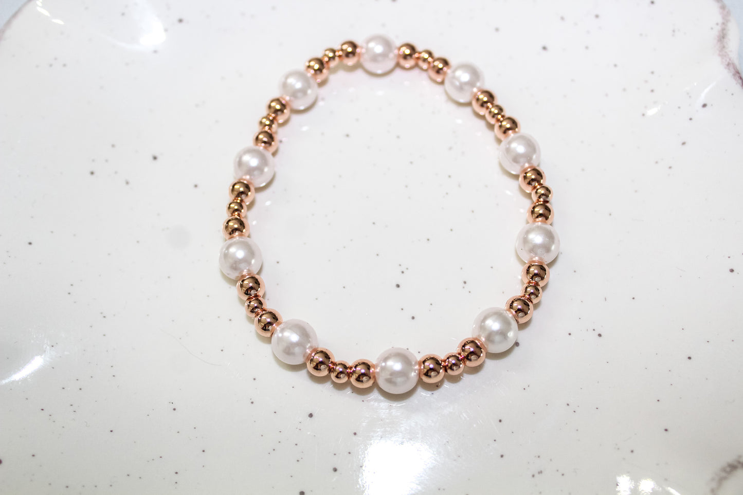 Pearl & Rose Gold Bracelet