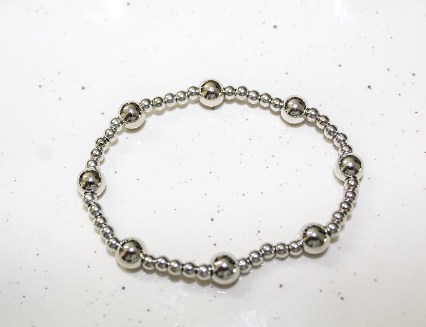 Silver Beaded Bracelet