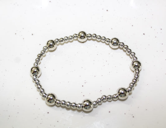 Silver Beaded Bracelet